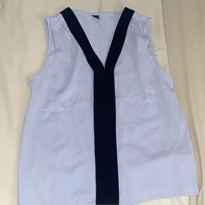 Elegant Sleeveless Top with Black Accent